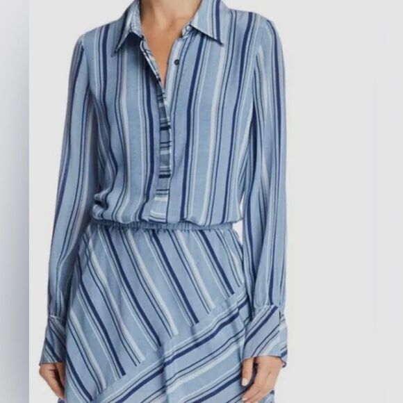 Ramy Brook Striped-Silk Dress size M - Picture 3 of 12